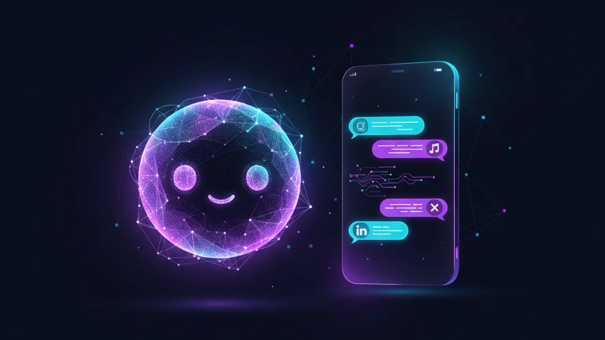 AI writing app drafting short social captions for Instagram, TikTok, LinkedIn, and X posts