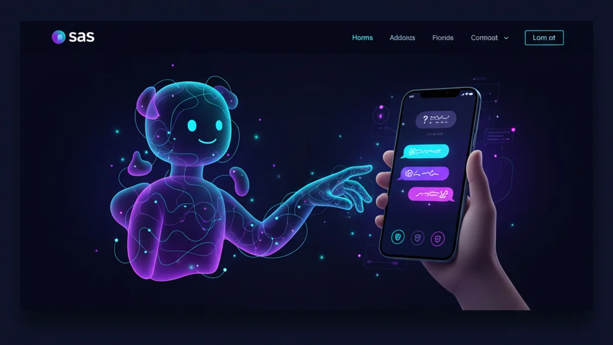 Person chatting with an original AI character on a phone, using safe roleplay settings
