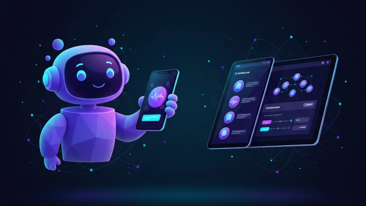 Person comparing Claude-style AI chat apps, Chatbots.me demos, and AI Chat agents on iPhone