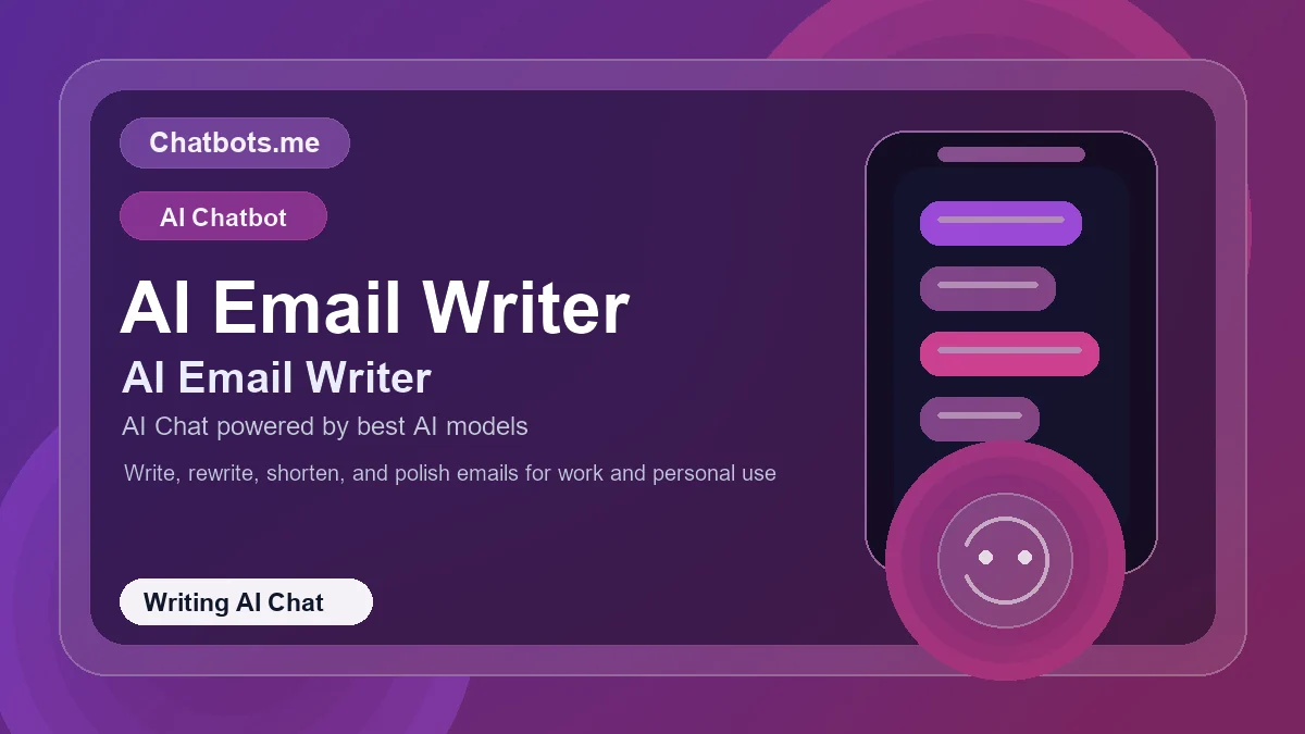 AI Email Writer chatbot visual for writing AI chat