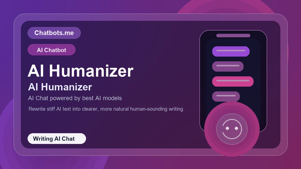 AI Humanizer chatbot visual for writing AI chat