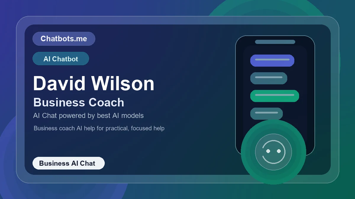 David Wilson chatbot visual for business AI chat