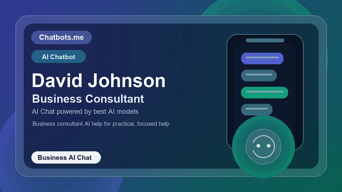 David Johnson chatbot visual for business AI chat