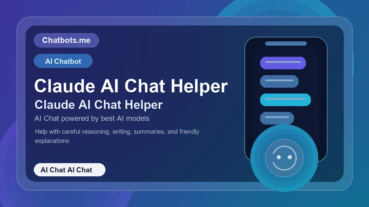 Claude AI Chat Helper chatbot visual for ai chat AI chat