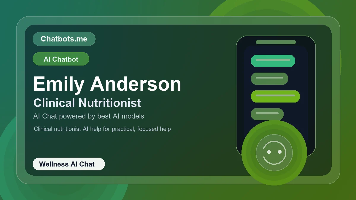 Emily Anderson chatbot visual for wellness AI chat
