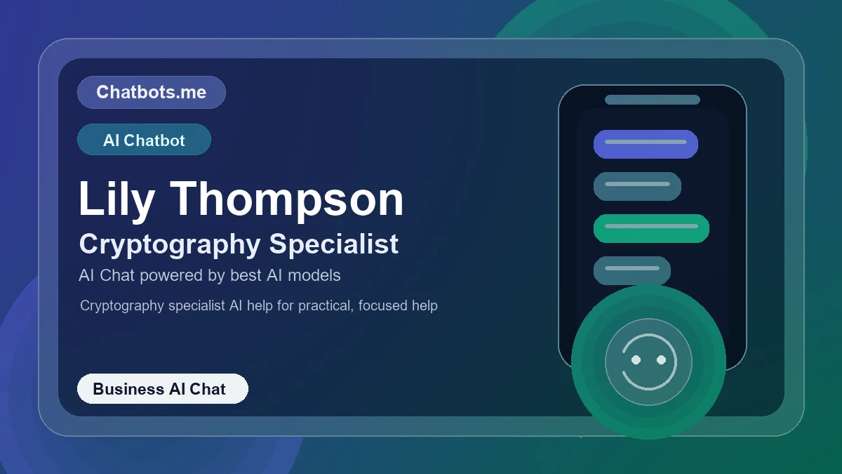 Lily Thompson chatbot visual for business AI chat