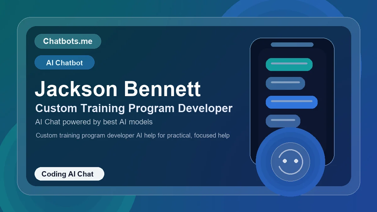 Jackson Bennett chatbot visual for coding AI chat