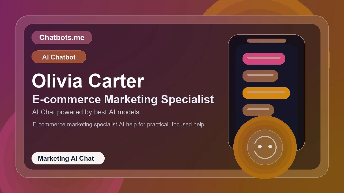 Olivia Carter chatbot visual for marketing AI chat