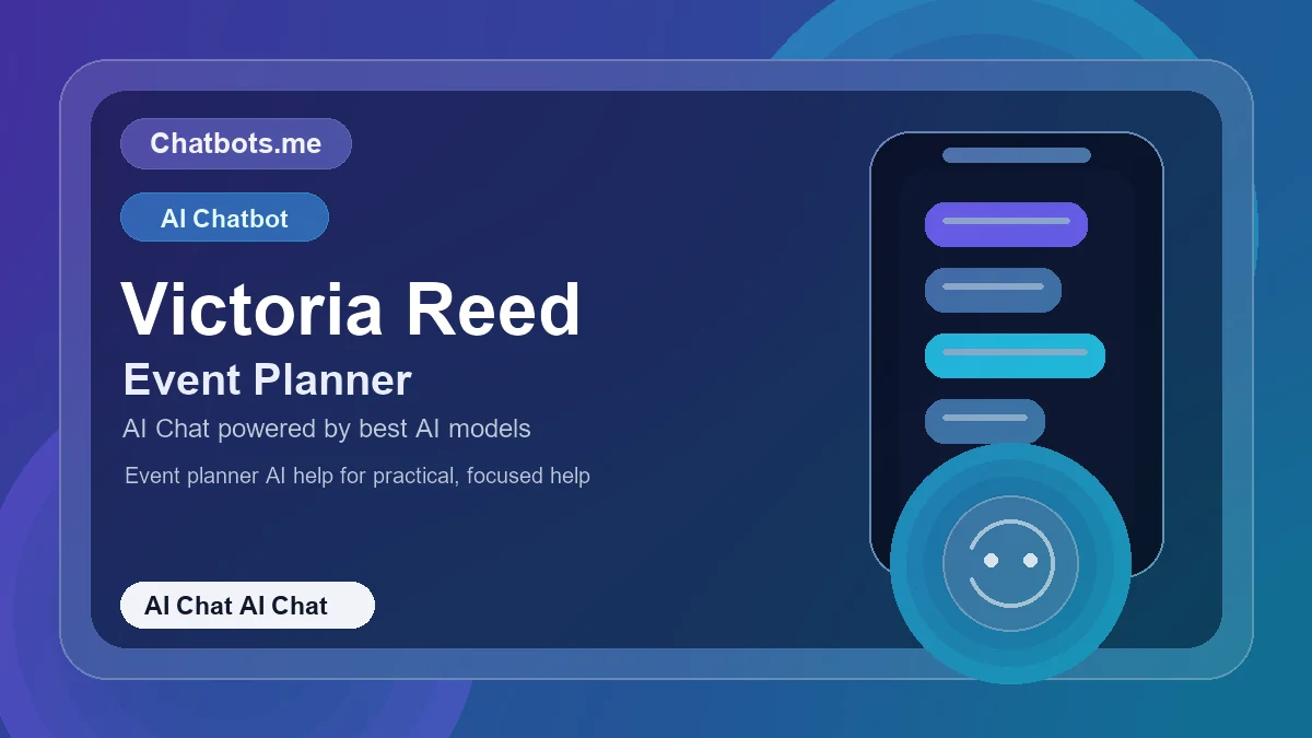 Victoria Reed chatbot visual for ai chat AI chat
