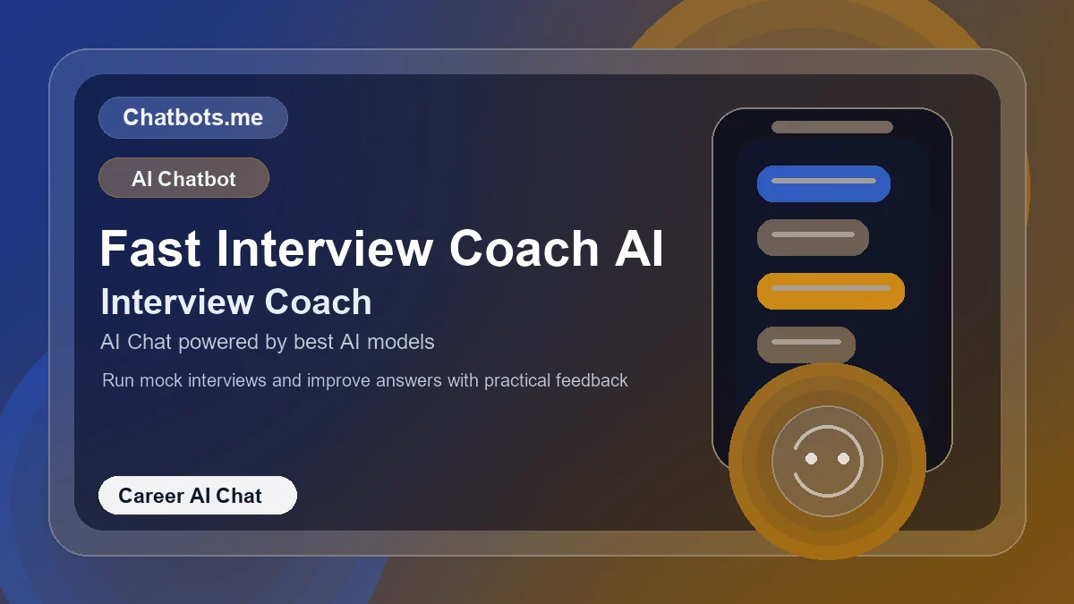 Fast Interview Coach AI chatbot visual for career AI chat