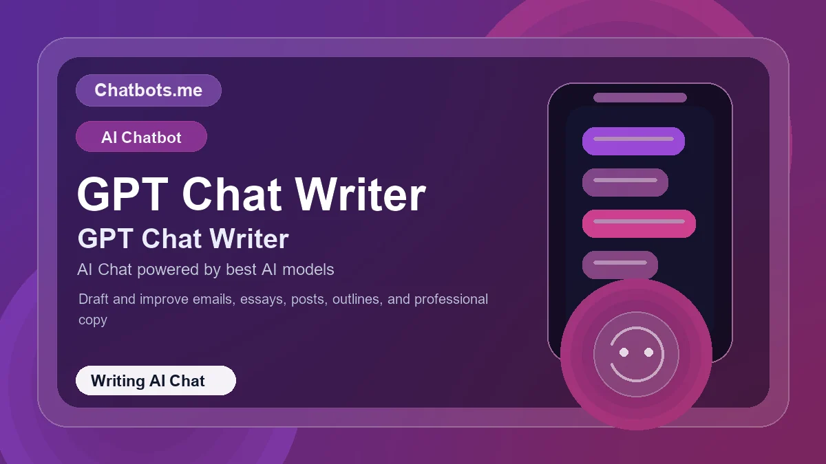 GPT Chat Writer chatbot visual for writing AI chat