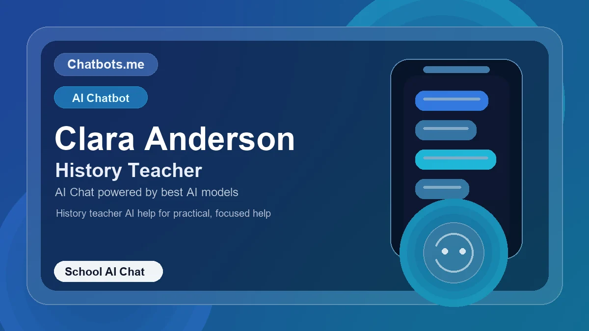 Clara Anderson chatbot visual for school AI chat