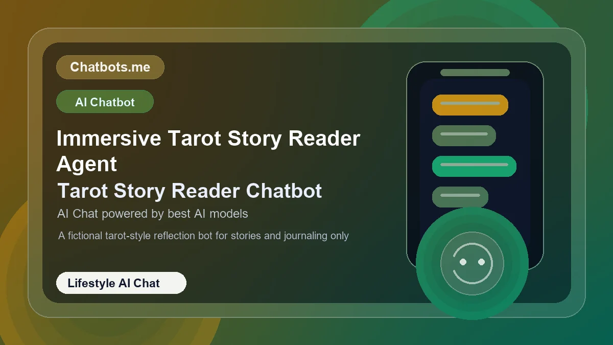 Immersive Tarot Story Reader Agent chatbot visual for lifestyle AI chat