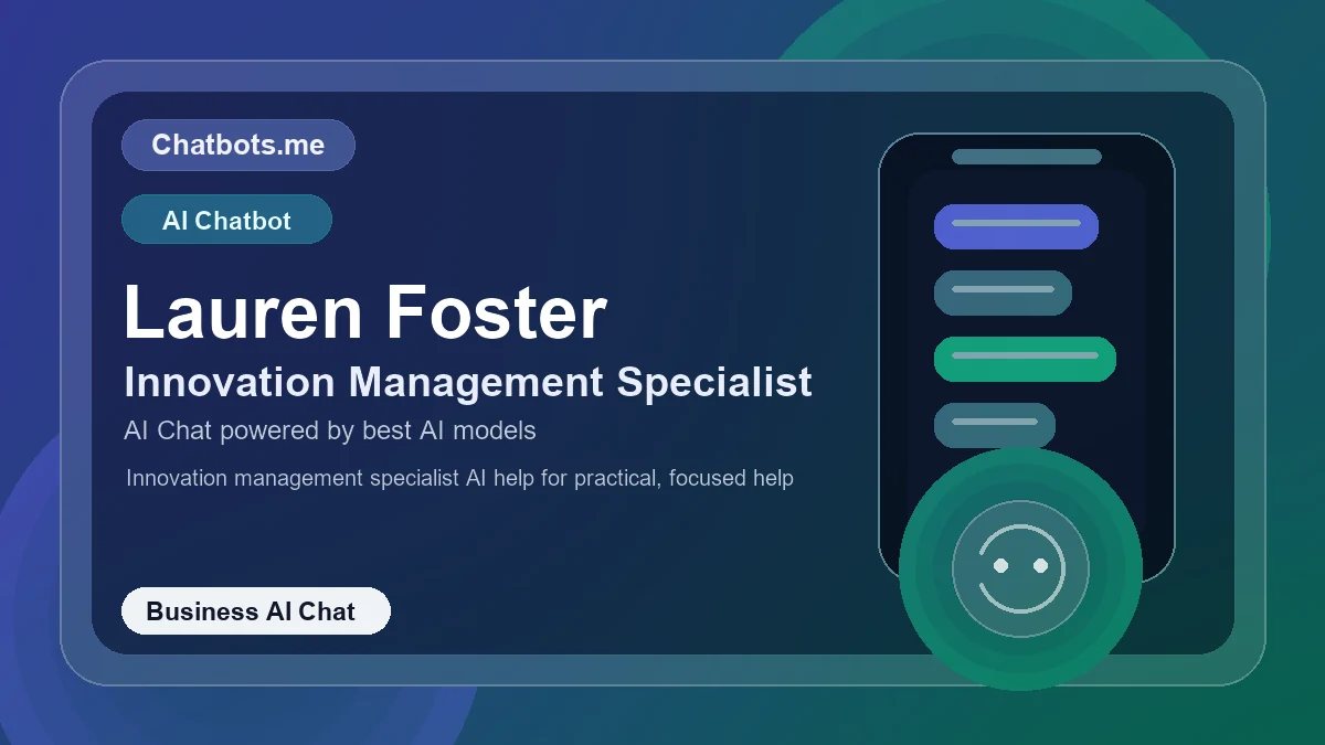 Lauren Foster chatbot visual for business AI chat