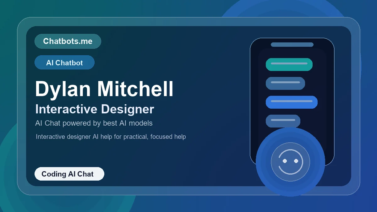 Dylan Mitchell chatbot visual for coding AI chat