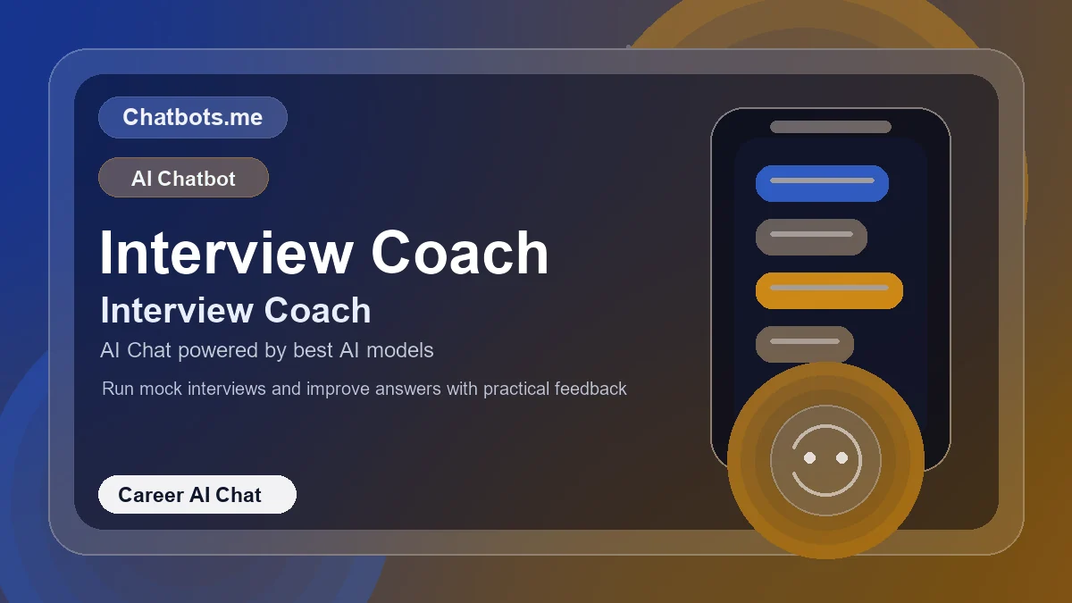 Interview Coach chatbot visual for career AI chat