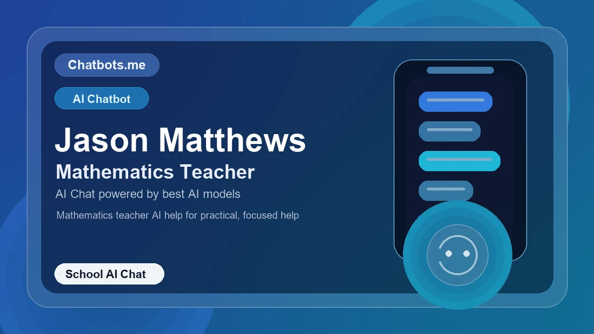 Jason Matthews chatbot visual for school AI chat