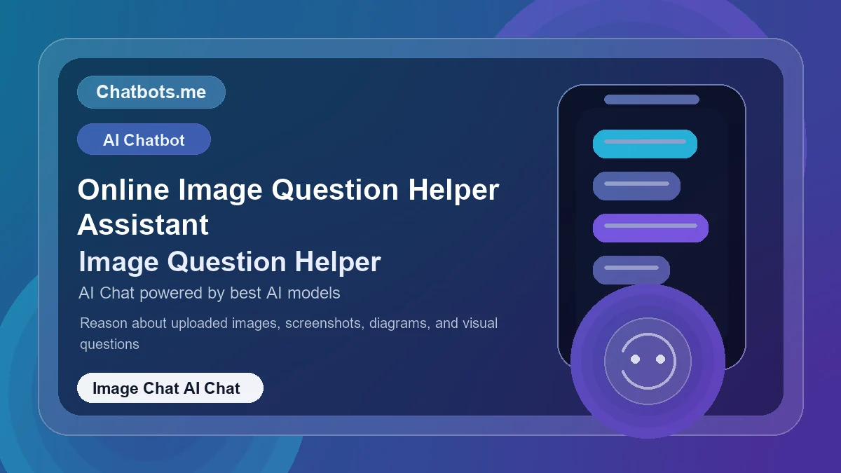 Online Image Question Helper Assistant chatbot visual for image chat AI chat