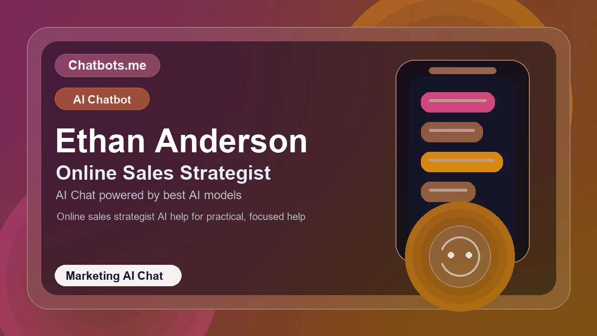 Ethan Anderson chatbot visual for marketing AI chat