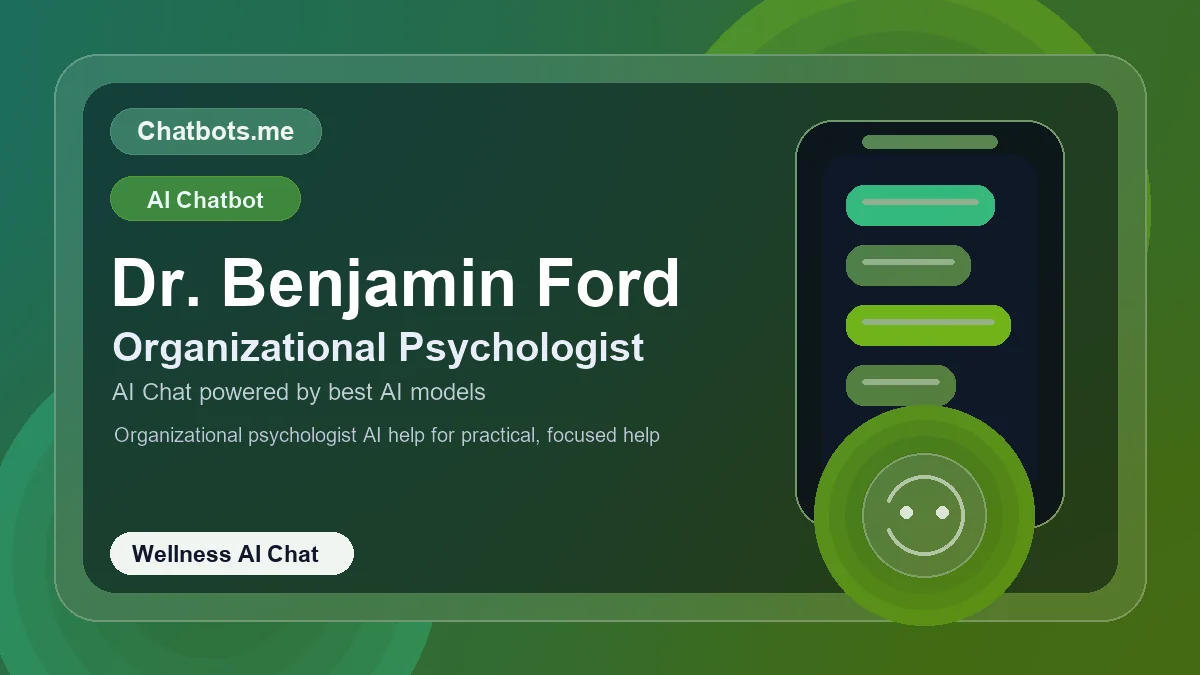 Dr. Benjamin Ford chatbot visual for wellness AI chat