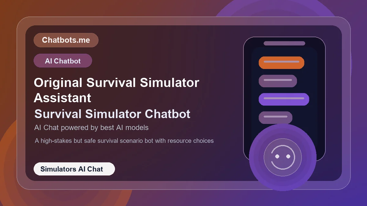 Original Survival Simulator Assistant chatbot visual for simulators AI chat