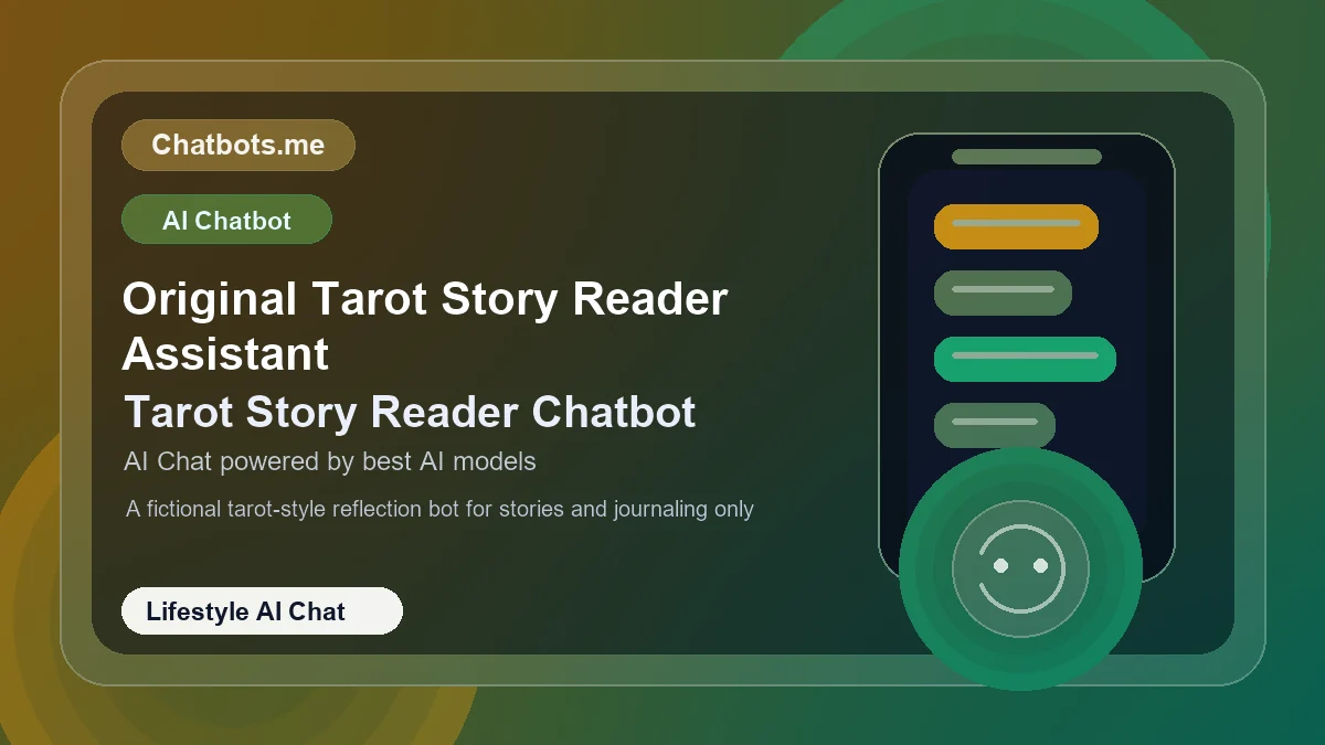 Original Tarot Story Reader Assistant chatbot visual for lifestyle AI chat
