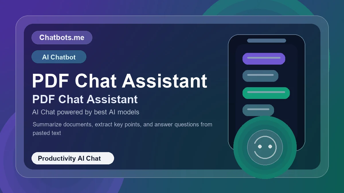 PDF Chat Assistant chatbot visual for productivity AI chat