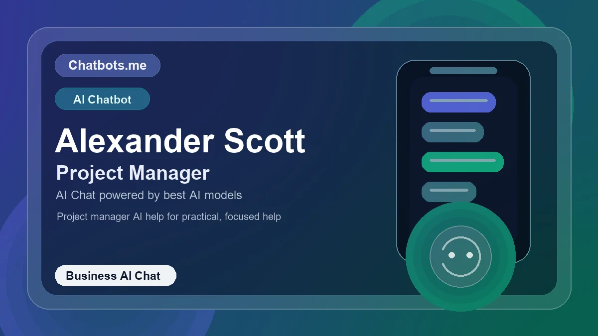 Alexander Scott chatbot visual for business AI chat