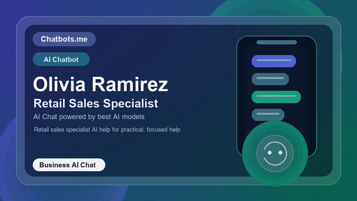 Olivia Ramirez chatbot visual for business AI chat
