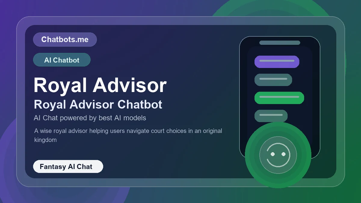 Royal Advisor chatbot visual for fantasy AI chat