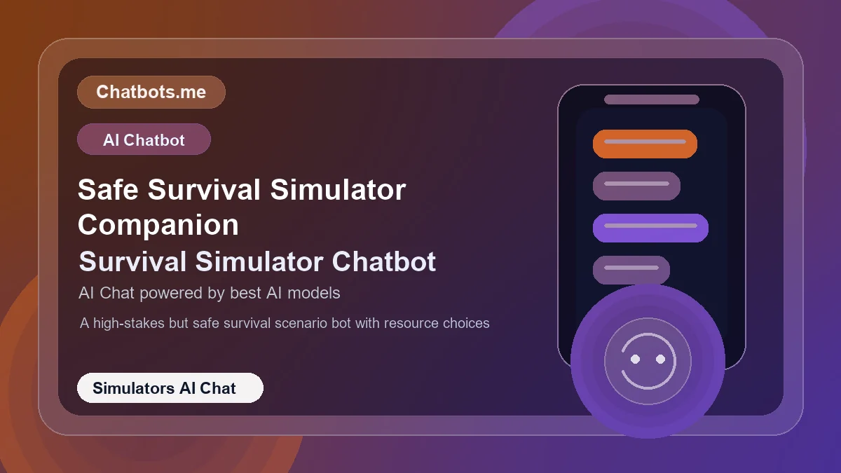 Safe Survival Simulator Companion chatbot visual for simulators AI chat