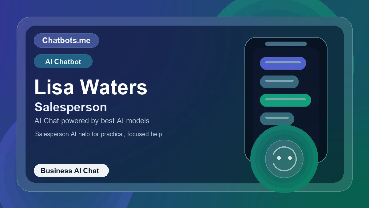 Lisa Waters chatbot visual for business AI chat