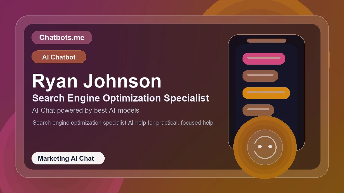 Ryan Johnson chatbot visual for marketing AI chat