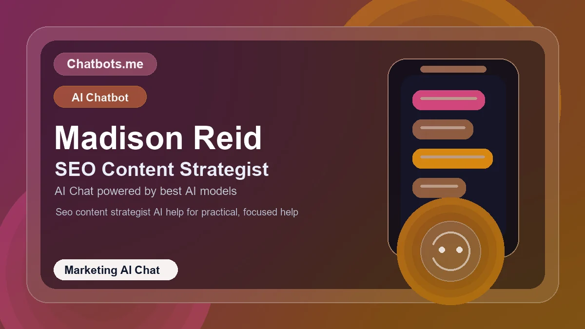 Madison Reid chatbot visual for marketing AI chat