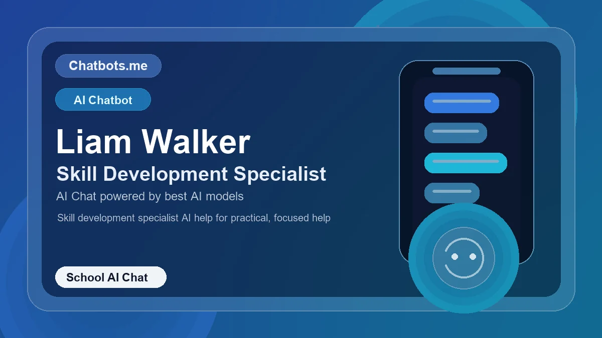 Liam Walker chatbot visual for school AI chat