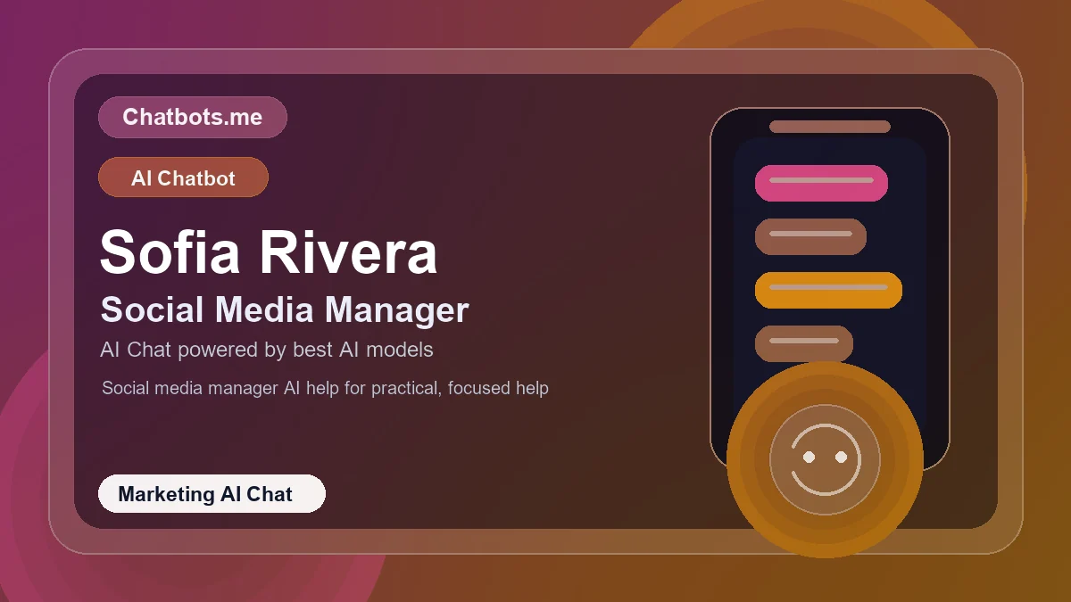 Sofia Rivera chatbot visual for marketing AI chat