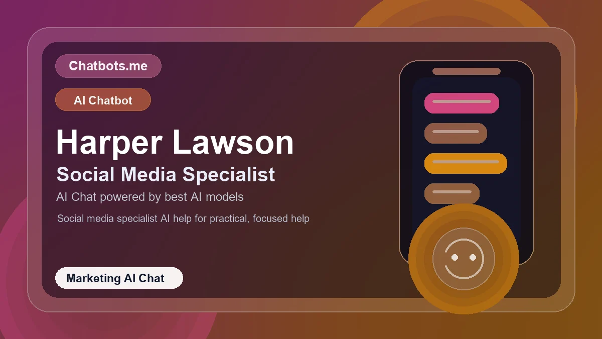 Harper Lawson chatbot visual for marketing AI chat