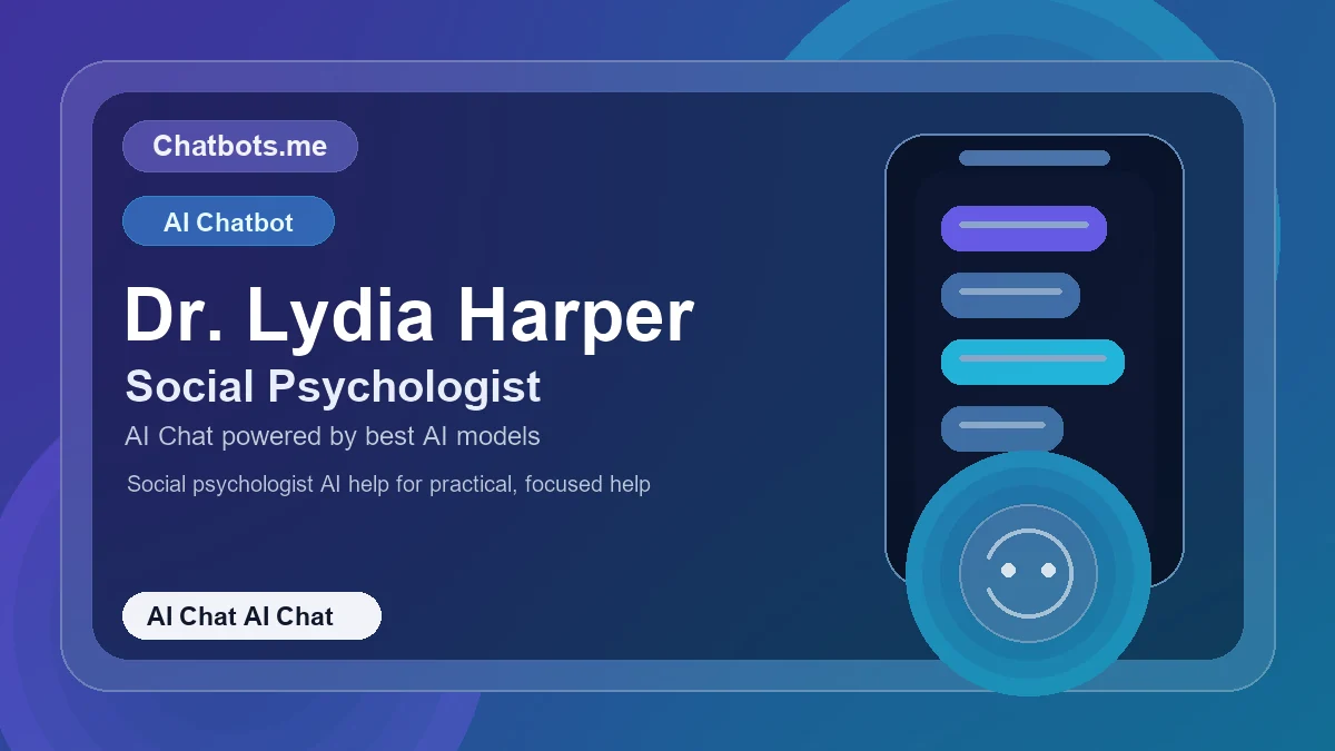 Dr. Lydia Harper chatbot visual for ai chat AI chat