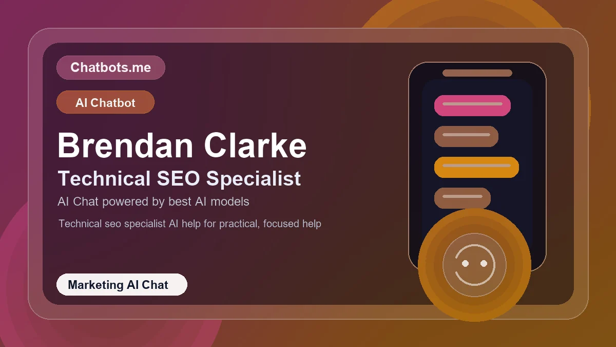Brendan Clarke chatbot visual for marketing AI chat