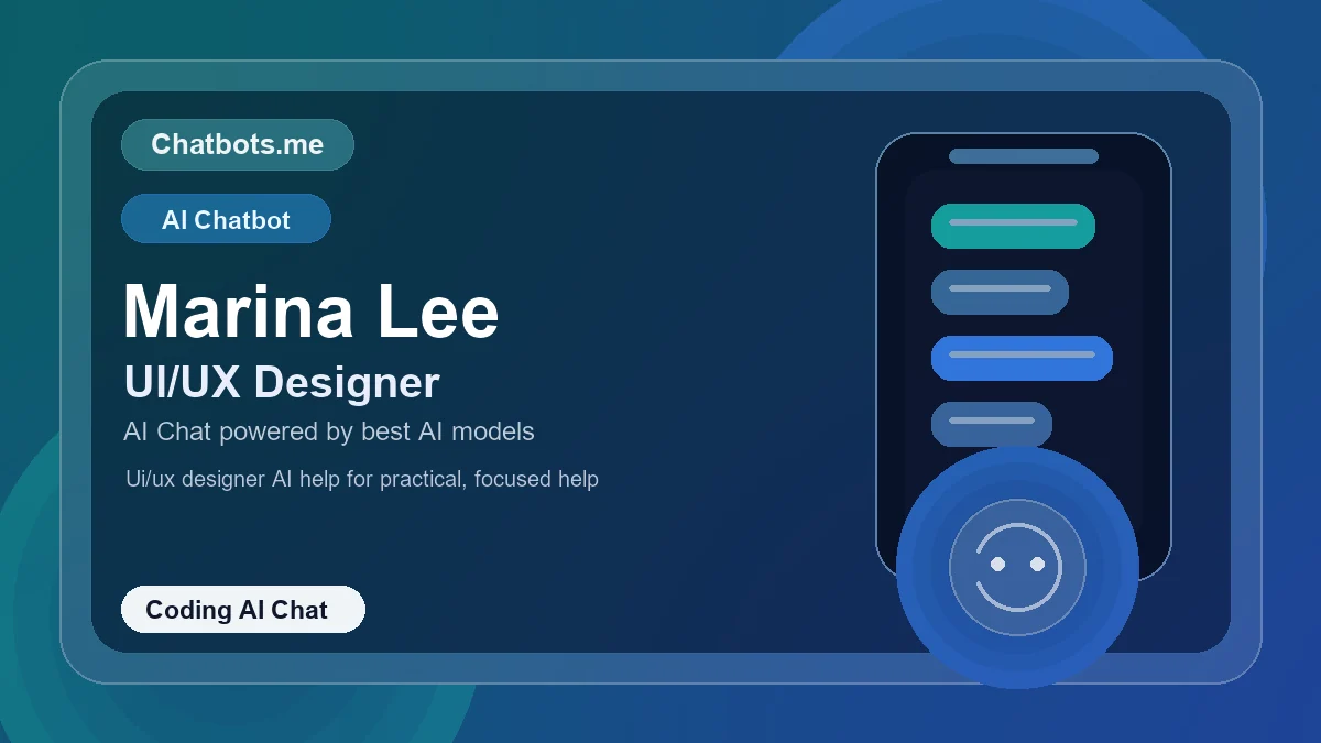 Marina Lee chatbot visual for coding AI chat