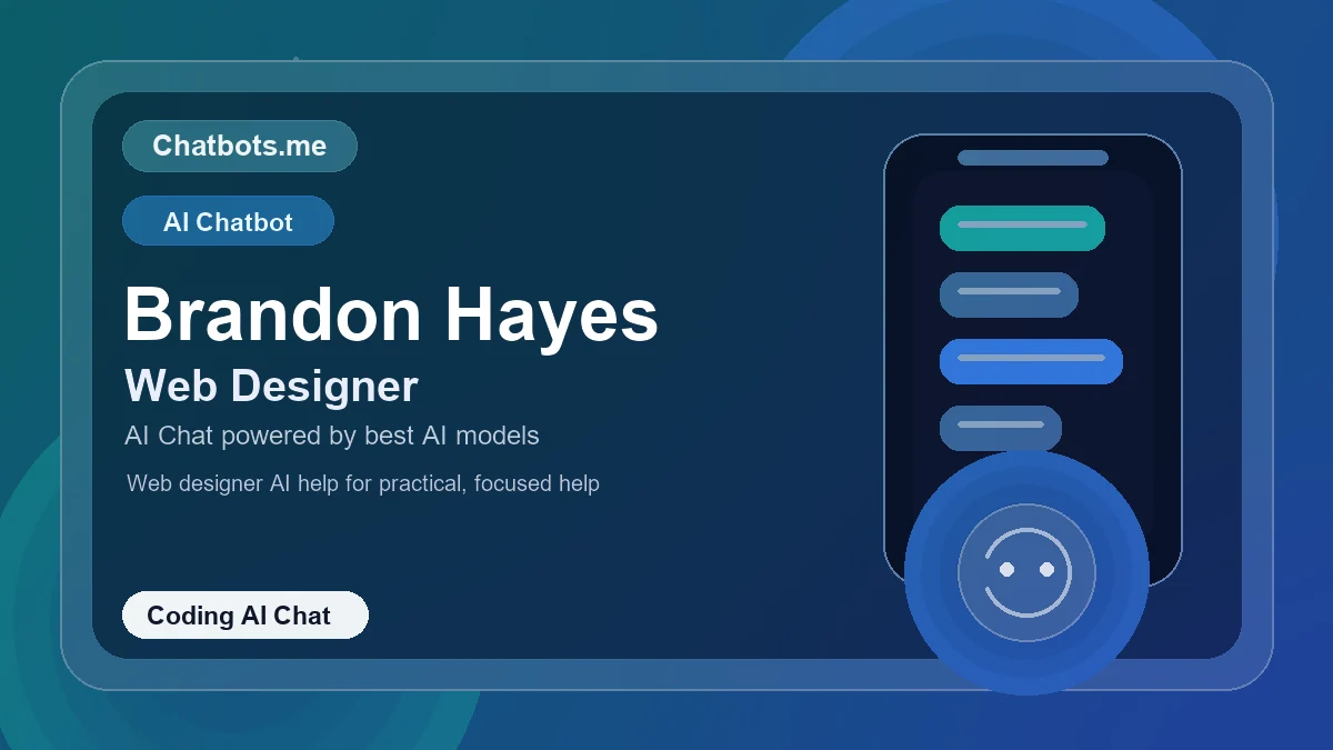 Brandon Hayes chatbot visual for coding AI chat